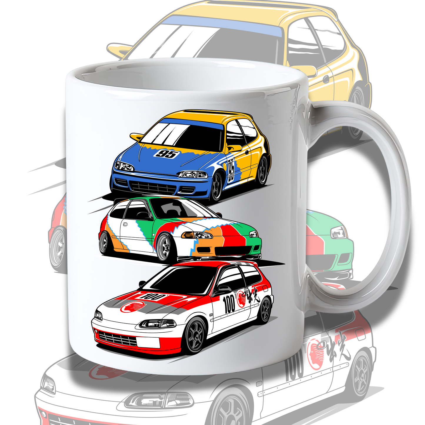 TASSE MIT MOTIV HONDA CIVIC V (EG)