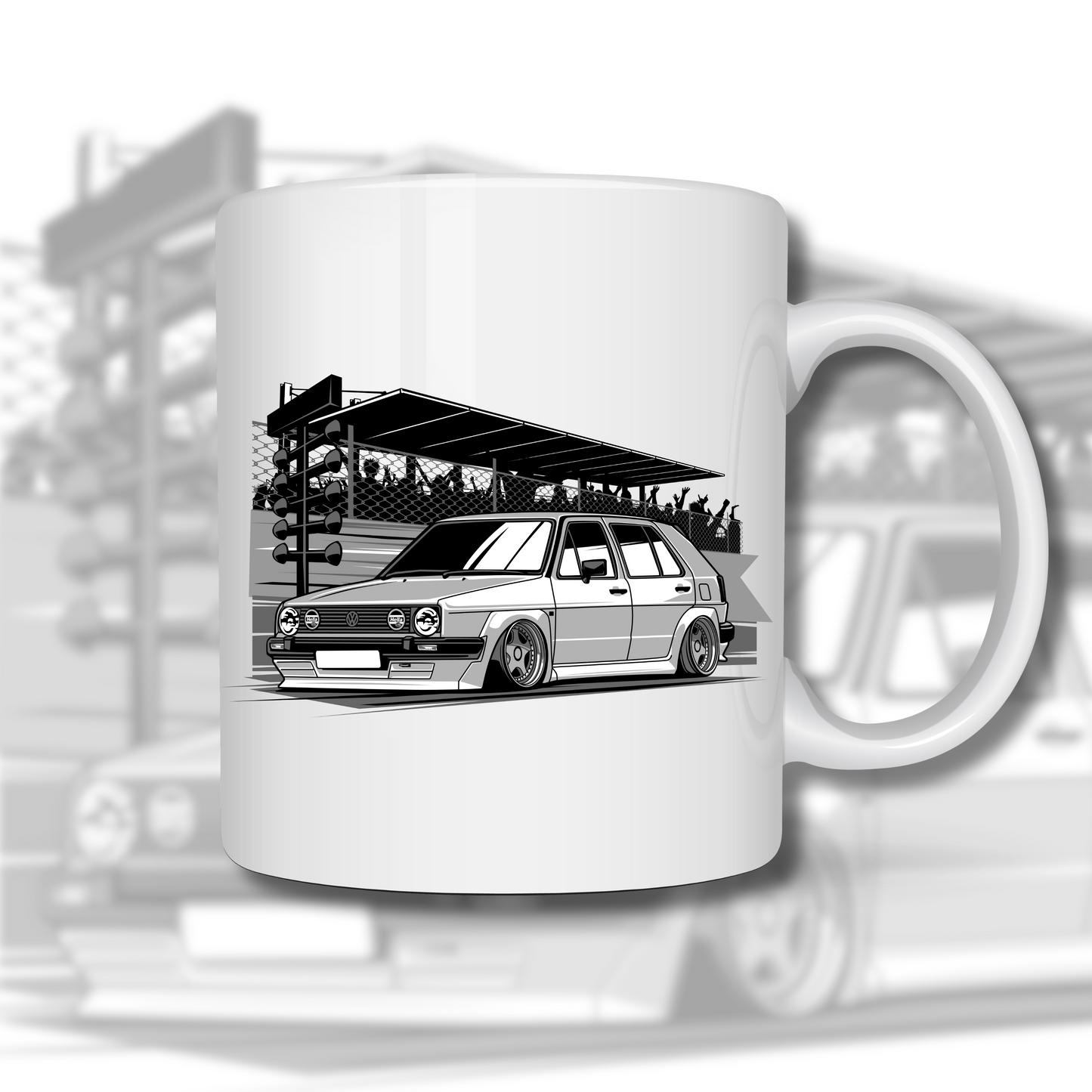 TASSE MIT MOTIV VW GOLF 2