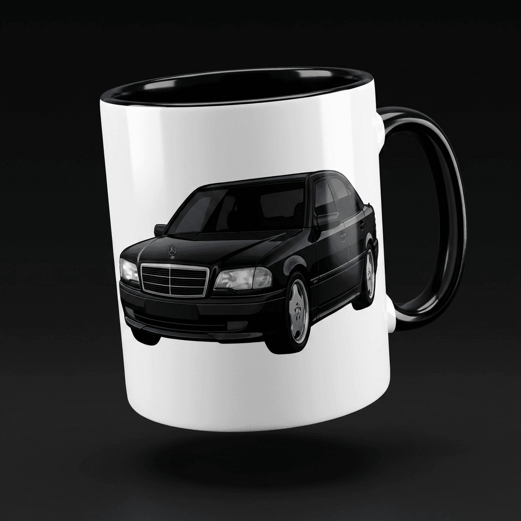 MERCEDES-BENZ W202 TASSE MIT MOTIV – BLACK. EDITION