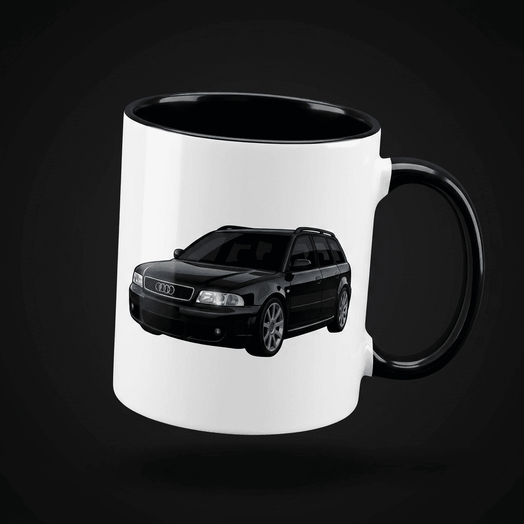 AUDI S4 B5 TASSE MIT MOTIV – BLACK. EDITION