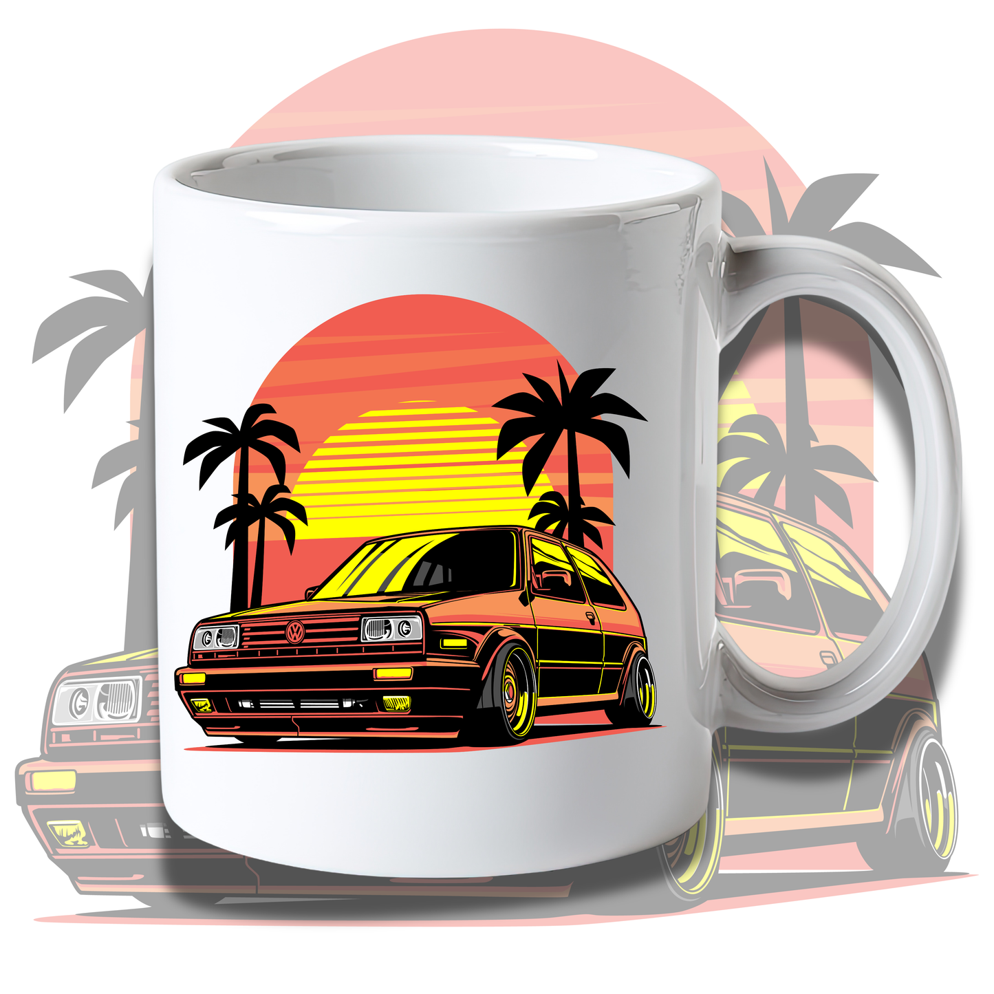 TASSE MIT MOTIV VW GOLF II