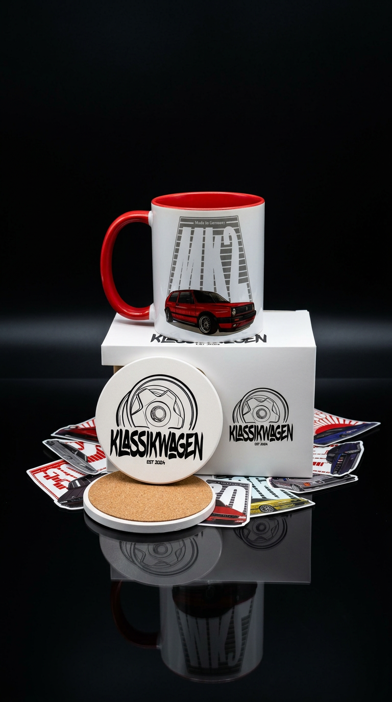 TASSE MIT MOTIV VW GOLF 2