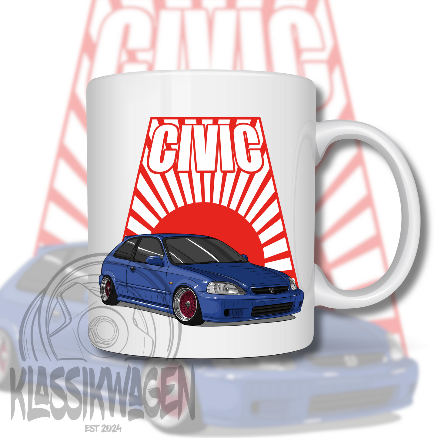 TASSE MIT MOTIV HONDA CIVIC 6
