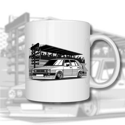 TASSE MIT MOTIV VW GOLF 2