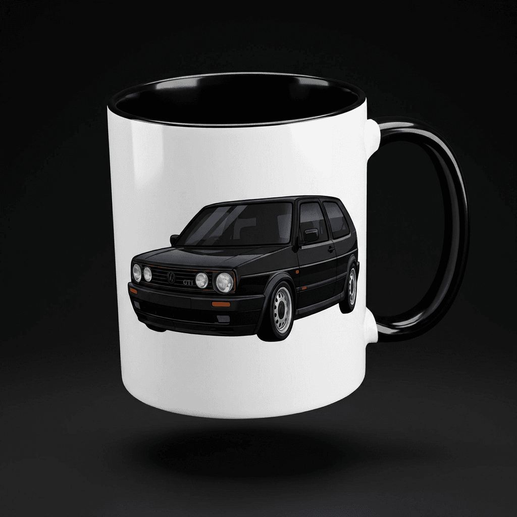 GOLF II TASSE MIT MOTIV – BLACK. EDITION