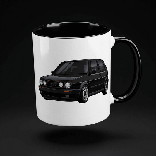 GOLF II TASSE MIT MOTIV – BLACK. EDITION