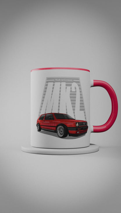 TASSE MIT MOTIV VW GOLF 2